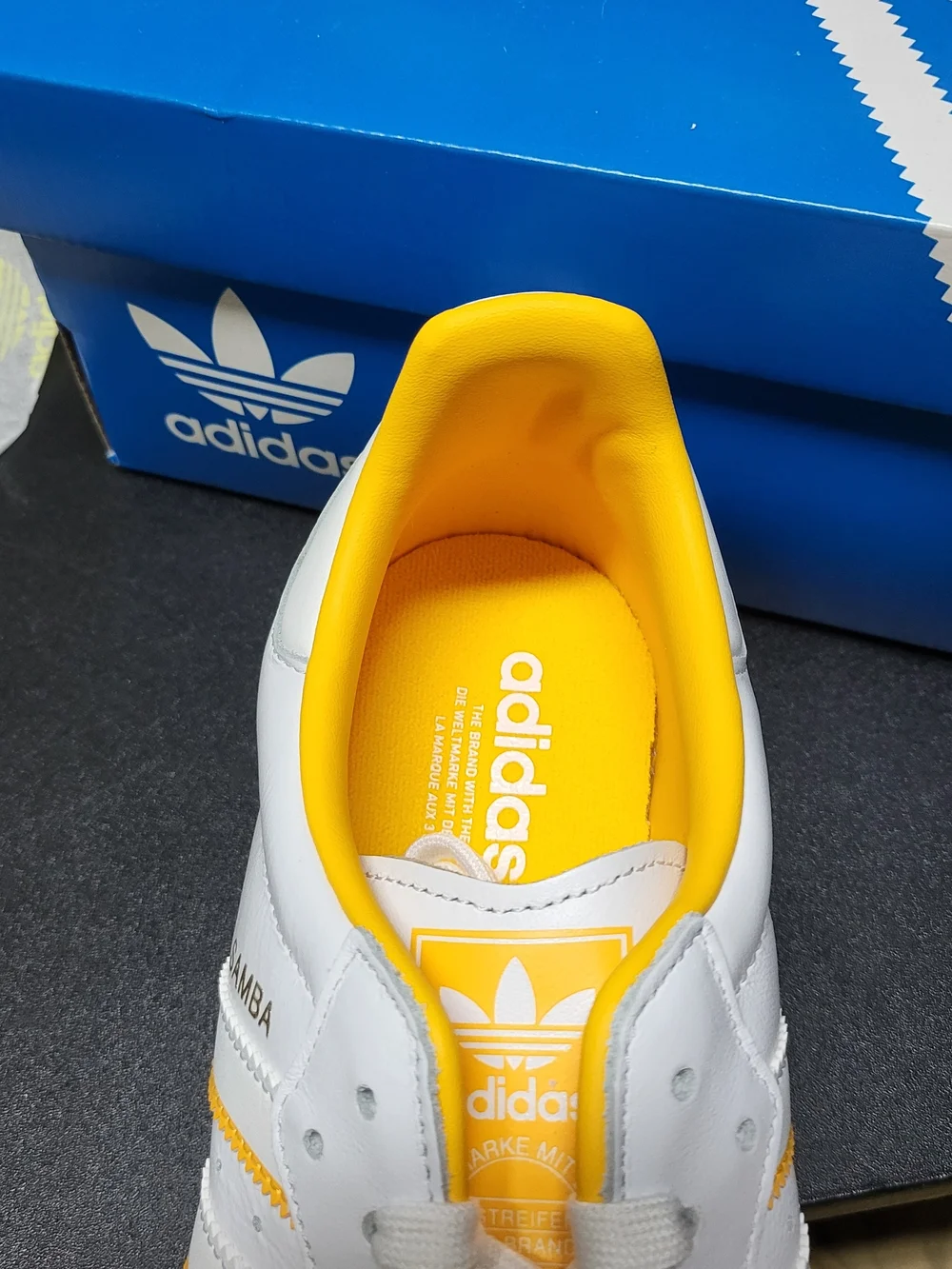 *NEW* Adidas Samba OG White Crew Yellow Gum Shoes Size Men’s 9.5 Women’s 10.5